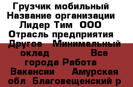 Грузчик мобильный › Название организации ­ Лидер Тим, ООО › Отрасль предприятия ­ Другое › Минимальный оклад ­ 14 000 - Все города Работа » Вакансии   . Амурская обл.,Благовещенский р-н